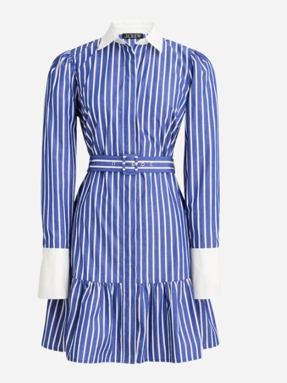 J. Crew Tiered Shirt-dress in Cotton Poplin Size 12 NWT